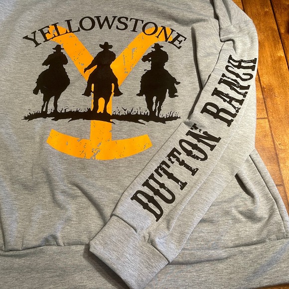 T Shirt Long Sleeve " Yellowstone " Gray Orange Pullover Womens 2XL 5.2.4:A-0009 - Picture 3 of 7